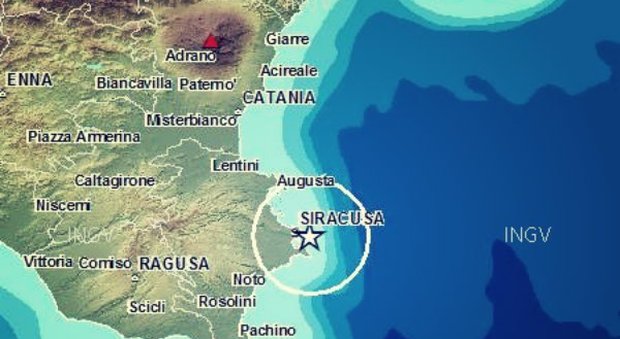 Terremoto a largo di Siracusa: scossa di magnitudo 4 dopo la mezzanotte