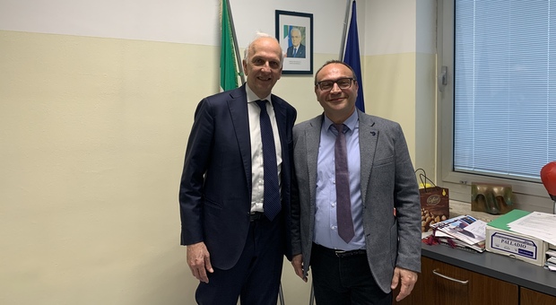L'ex ministro Marco Bussetti e il provveditore Roberto Natale