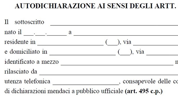Autocertificazione Il Messaggero