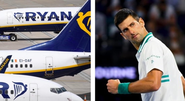 Djokovic e il vaccino, Ryanair lo prende in giro: «Non siamo una compagnia aerea, ma facciamo volare gli aerei»