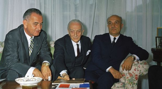 6 settembre 1962 Fanfani incontra il presidente Usa Lyndon Johnson