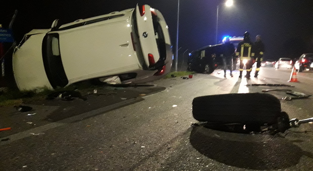 Il grave incidente sulla statale 13 Pontebbana a Campoformido