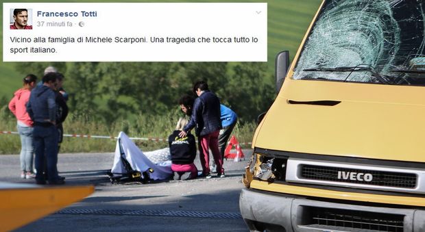 "Vicino alla famiglia di Michele Scarponi", Totti: tragedia che tocca tutto lo sport italiano