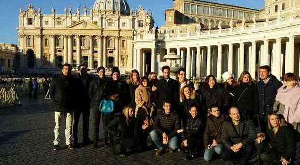Il gruppo dei giovani di Confindustria Ancona in Vaticano