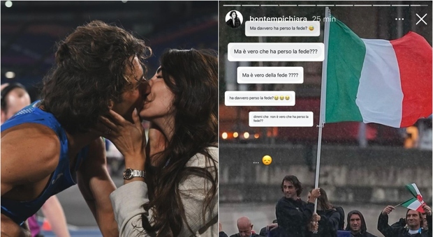 Tamberi, la moglie Chiara Bontempi: «Dimmi che non è vero che hai perso la fede»