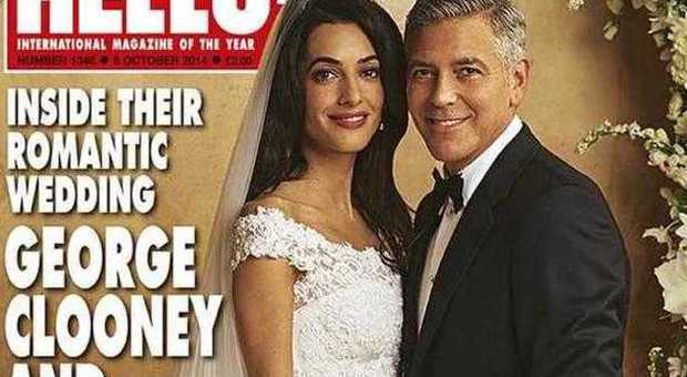 Clooney a nozze, ecco l'abito da sposa di Amal. "Fatto su misura da Oscar de la Renta"