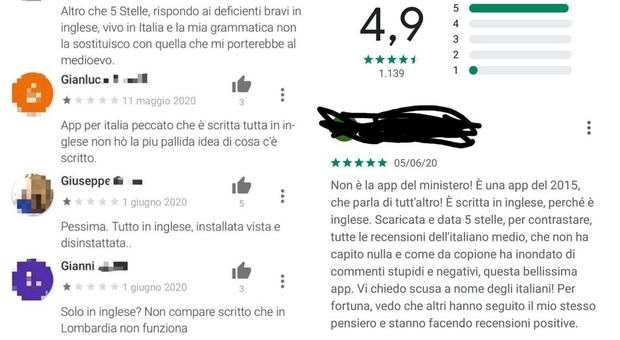 Immune System, l'app scambiata da alcuni italiani per Immuni: «Vergognatevi, è solo in inglese»