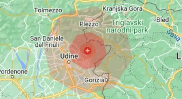 Terremoto a Udine, scossa di magnitudo 3.2 nei Colli Orientali