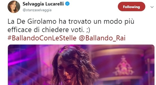 Selvaggia Lucarelli, tweet al vetriolo: «La De Girolamo ha trovato un modo più efficace di chiedere voti»