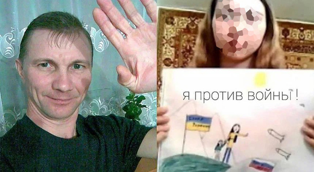 Il disegno «pacifista» di Masha inguaia il papà: condannato in Russia a due anni di carcere