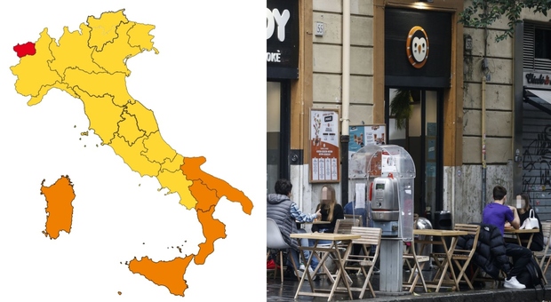 Colore regioni, l'Italia da oggi gialla al Centro-Nord e arancione al Sud: ecco tutte le regole