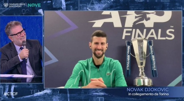 Djokovic ospite a sorpresa da Fazio: «Sinner? Diventerà il numero 1. Gli auguro cose bellissime, ma non quando gioca contro me...»
