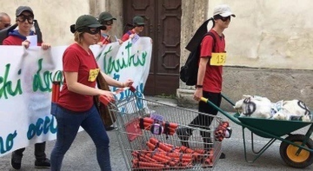 Gli attivisti di "Vicenza si solleva" si sono travestiti da Banda Bassotti