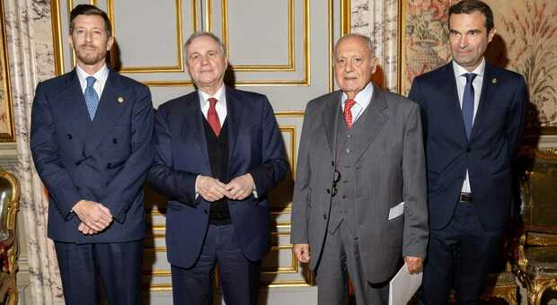 Da sinistra Ernesto Furstenberg Fassio, Ignazio Visco, Paolo Savona e Federico Carli