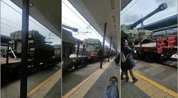 Carri armati sfilano nella stazione di Udine, stupore tra i passanti: ecco cosa sono e dove sono diretti