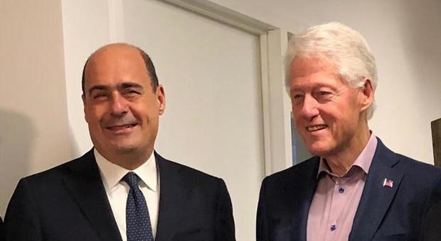 Nicola Zingaretti insieme a Bill Clinton