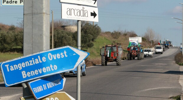 Protesta degli agricoltori a Benevento