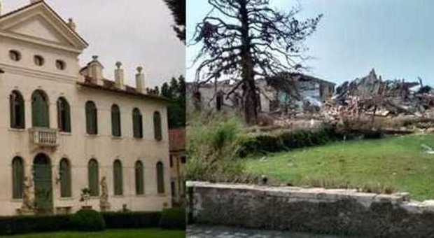 Villa Fini rasa al suolo: l'antica ​dimora colpita dal tornado
