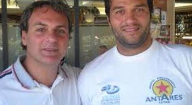 Il presidente dell'Antares Latina Bruno Davoli (sinistra) con il coach Mauro Gubitosa
