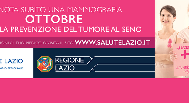 Ottobre rosa, al via la campagna di prevenzione della Regione Lazio contro il cancro al seno