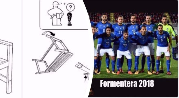 Italia senza Mondiali, l'ironia sui social: da Formentera all’Ikea
