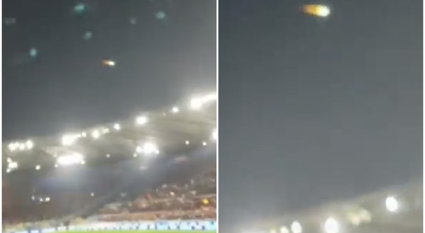 La meteora accende l'Olimpico, l'avvistamento del bolide durante Roma-Atalanta: il video