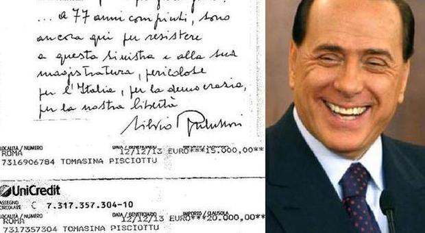 Silvio Berlusconi, il biglietto e la matrice degli assegni