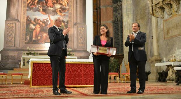 Vivaldi Festival, la premiazione del mezzosoprano Cecilia Bartoli nella basilica dei Frari