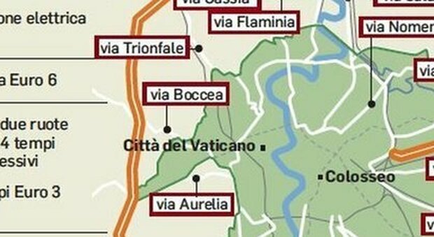 Blocco del traffico a Roma oggi 14 febbraio, stop alle auto: orari e confini della Fascia Verde