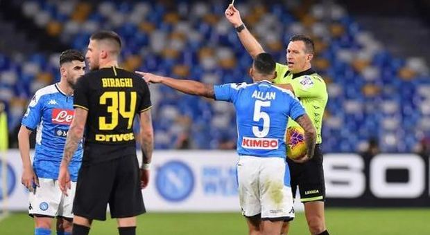 Coppa Italia, Napoli-Inter a Doveri: è l'arbitro del 3-1 al San Paolo