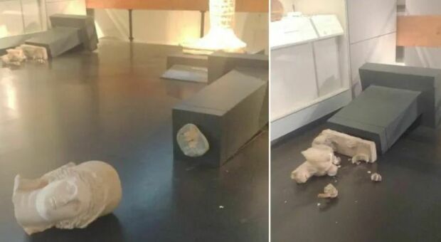 Turista distrugge statue romane nel museo: «Sono contro la mia religione». Arrestato 40enne americano