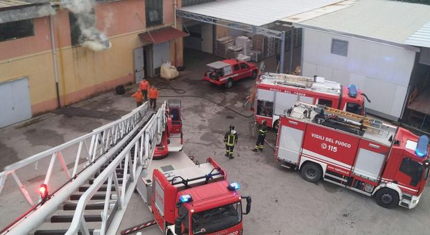 Incendio nell'azienda di torrefazione di caffè a Giffoni Valle Piana