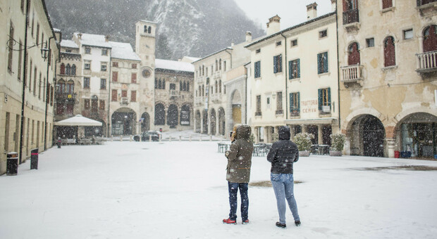 Allerta meteo in Veneto arriva la neve (foto di archivio)