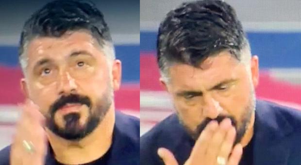 Napoli-Inter, il bacio di Gattuso: Rino saluta la sorella Francesca