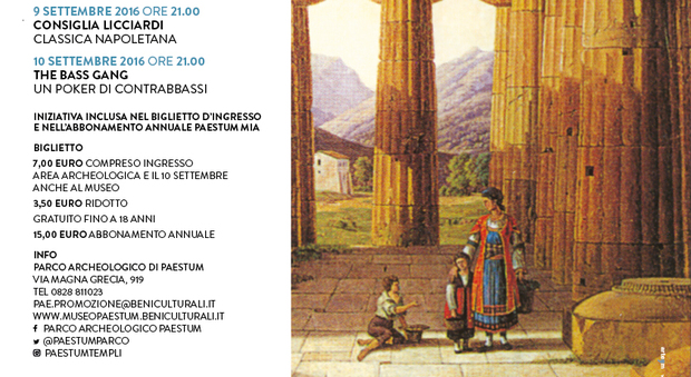 Musica ai Templi: a Paestum gli ultimi due appuntamenti