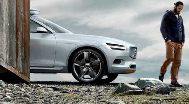 Si intravede il nuovo concept che la Volvo esporrà al salone americano