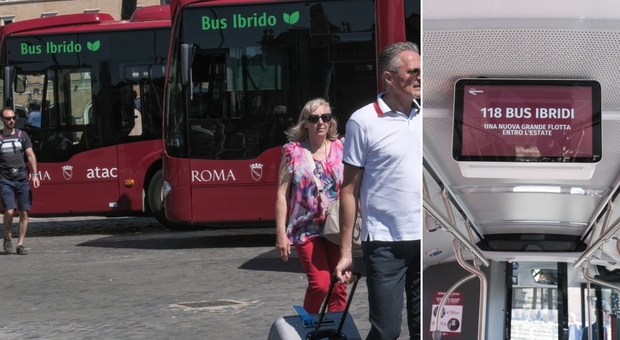 Atac, a Roma 118 nuovi bus ibridi. Il sindaco Gualtieri: «Con la flotta più giovane miglioriamo la città»