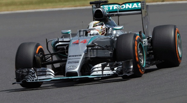 La Mercedes di Lewis Hamilton a Silverstone