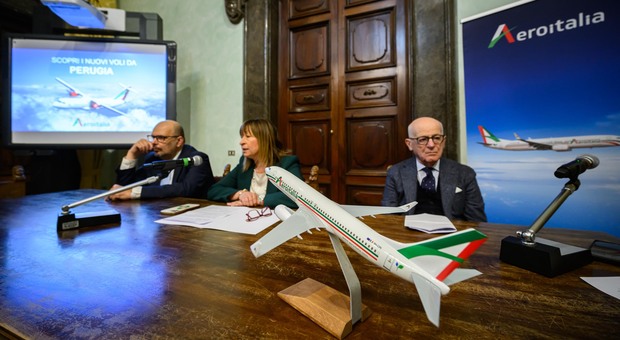La presentazione delle nuove rotte di Aeroitalia da Perugia