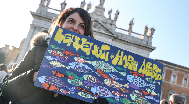 immagine Sardine in Piazza San Giovanni (Foto Emanuele Valeri/Ag.Toiati)