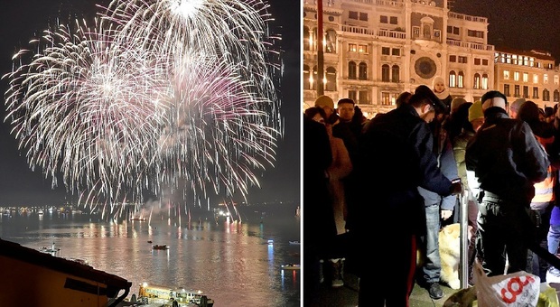 Venezia, Capodanno 2020. Fanno esplodere i botti in mezzo alla folla a San Marco: momenti di paura in piazza