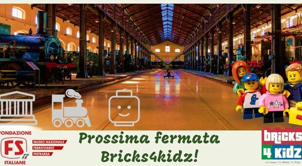 Al Museo ferroviario di Pietrarsa arrivano i mattoncini Lego con i laboratori Bricks4Kidz per i bambini da 6 a 10 anni