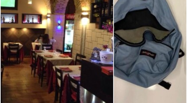 Roma: furto di uno zaino in un ristorante al centro, oltre 2000 euro di danni per una famiglia. «Ricompensa di 500 euro per chi ci aiuta»