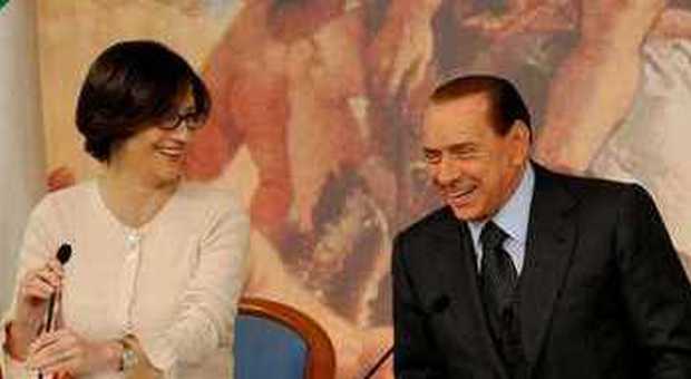 Silvio Berlusconi e Mariastella Gelmini (foto Mario De Renzis - Ansa)