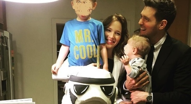 Michael Bublé con la sua famiglia