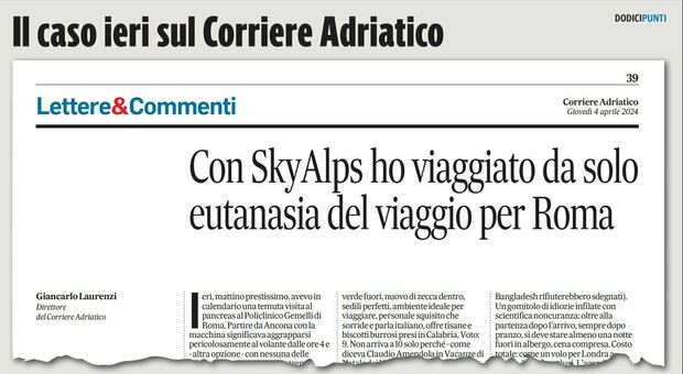 «Il volo Ancona-Roma è oro per le Marche». Ma Skyalps non garantisce il rientro in giornata