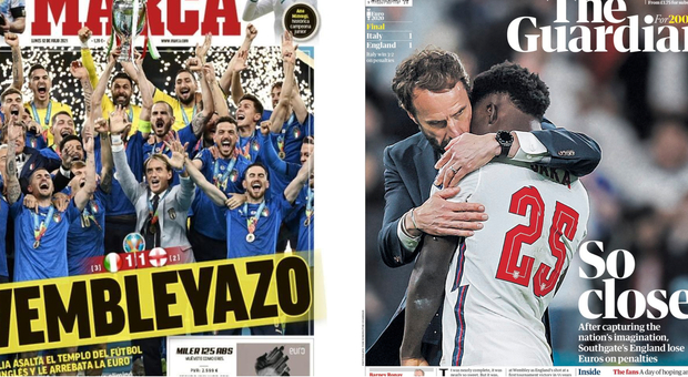 Italia campione, i tabloid inglesi piangono per i “rigori maledetti” mentre per "Marca" è stato un "Wembleyazo”