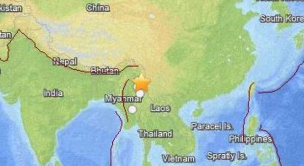Terremoto di magnitudo 5.9 tra Cina e Birmania