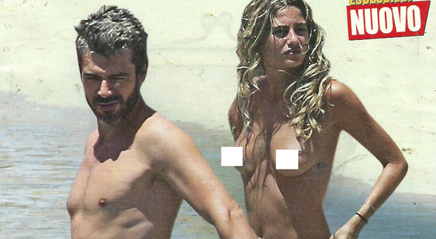 Luca Argentero e la fidanzata Cristina Marino in topless a Mykonos