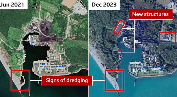 Foto BBC. Russia, una nuova base navale sul Mar Nero in Abkhazia: così Putin minaccia anche la Georgia